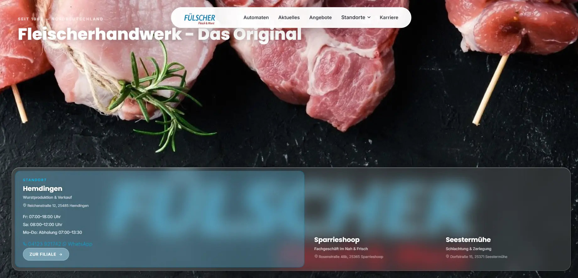 Fülscher Fleisch – performante Website mit 60-Sekunden-Recruiting-Funnel